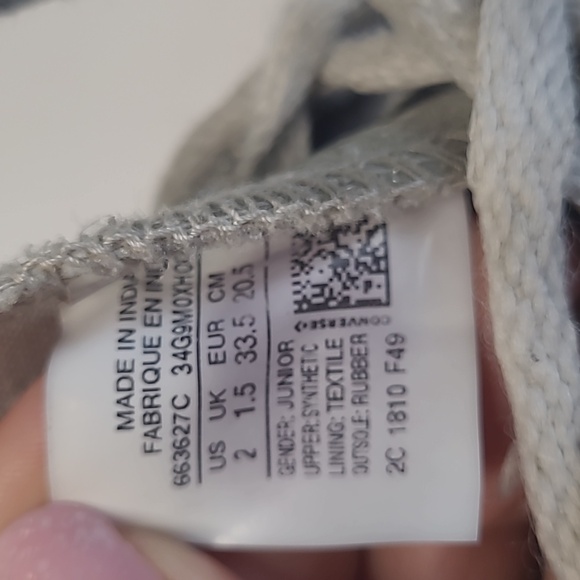 Converse Chuck Taylor All Star Ox Kids Shoes Mouse/Enamel Red/White Sz us2 - Picture 5 of 6